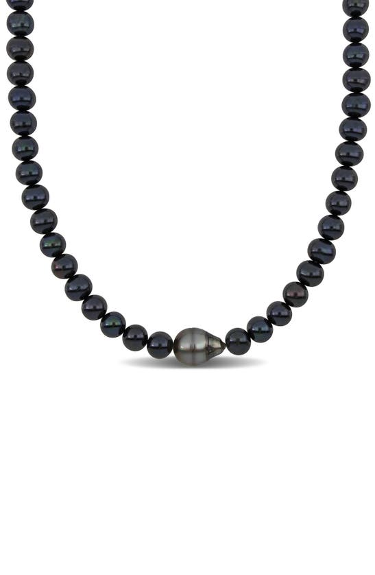 Delmar Cultured Freshwater Pearl Necklace In Black
