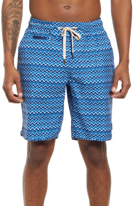 Vintage 1946 Windjammer Zigzag Print Hybrid Shorts In Zig Zag Print