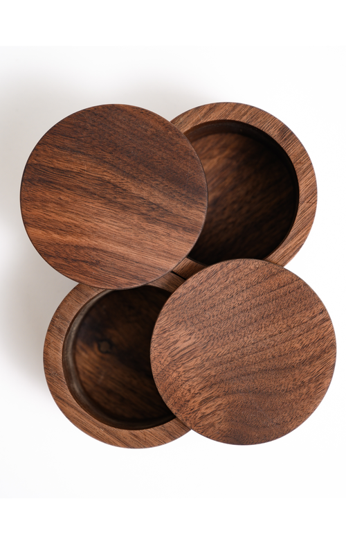 Chechen Wood Design Kambur Spice Cellar In Natural Walnut