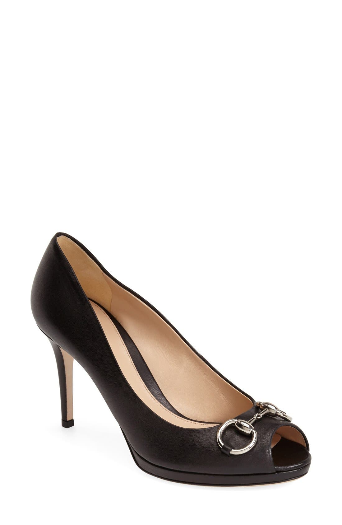 Gucci 'New Hollywood' Open Toe Platform Pump Nordstrom