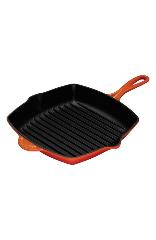 Le Creuset 10 Inch Square Enamel Cast Iron Grill Pan in Flame at Nordstrom