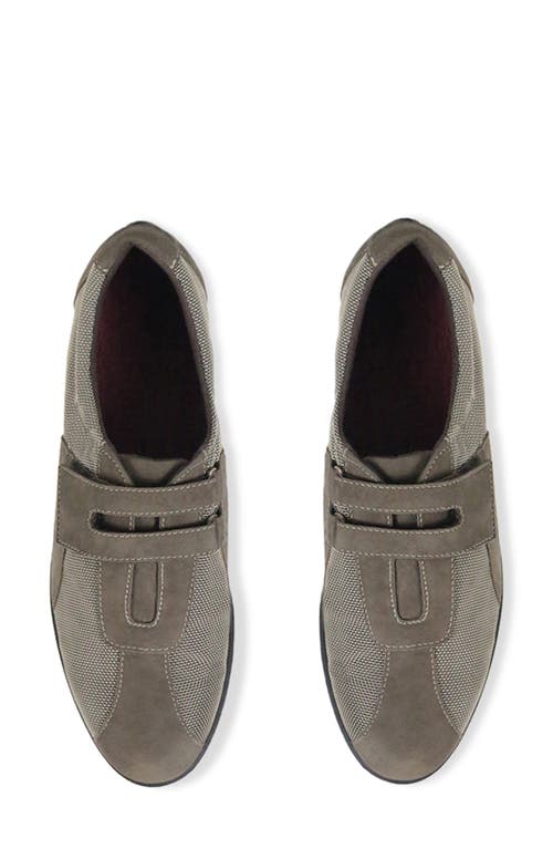 Munro Joliet Sneaker In Khaki Fabric/suede