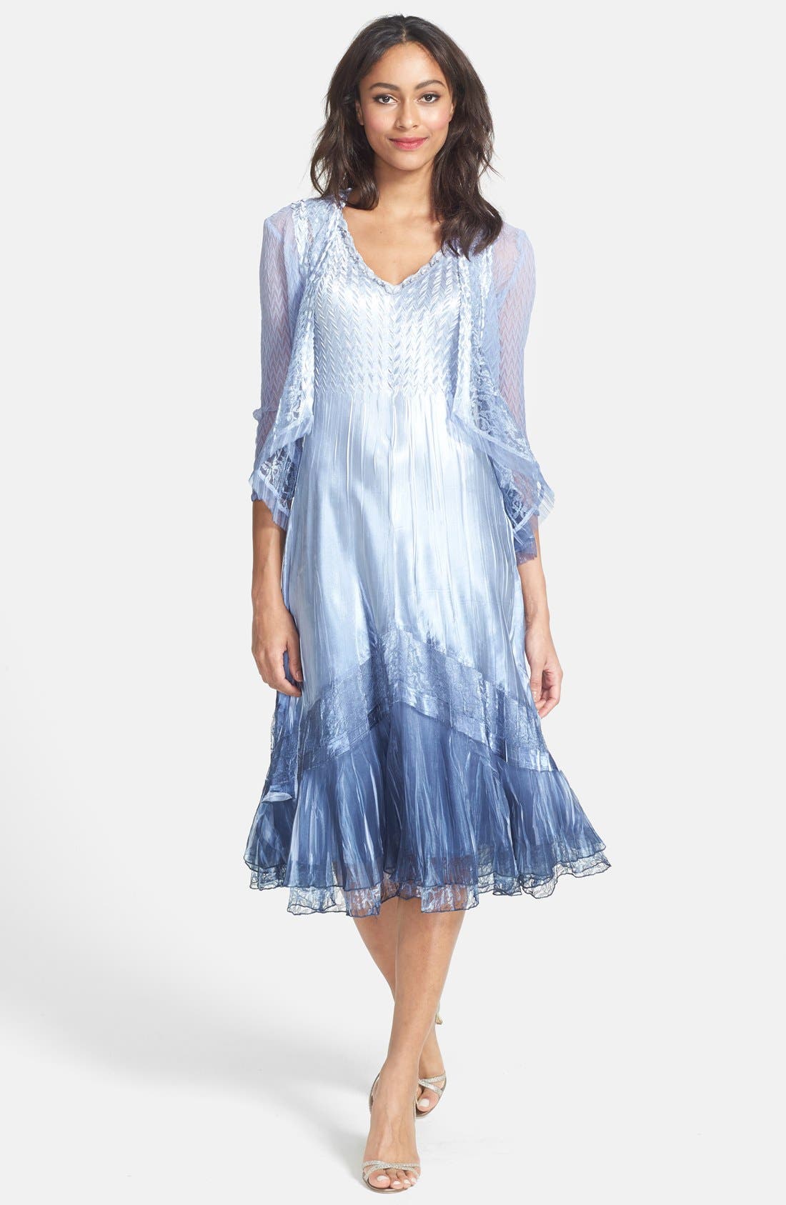 Komarov Mixed Media ALine Dress & Jacket (Regular & Petite) Nordstrom