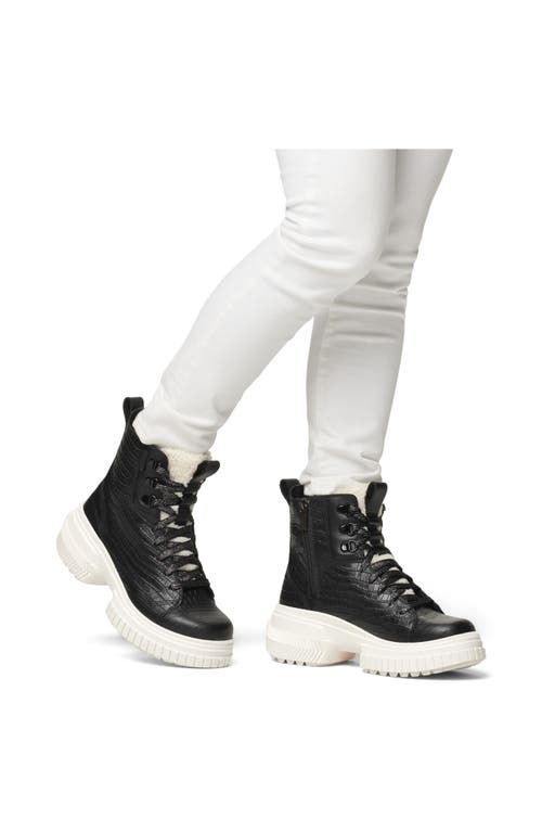 Sorel Ona Ave Lux Waterproof Boot In Black/chalk