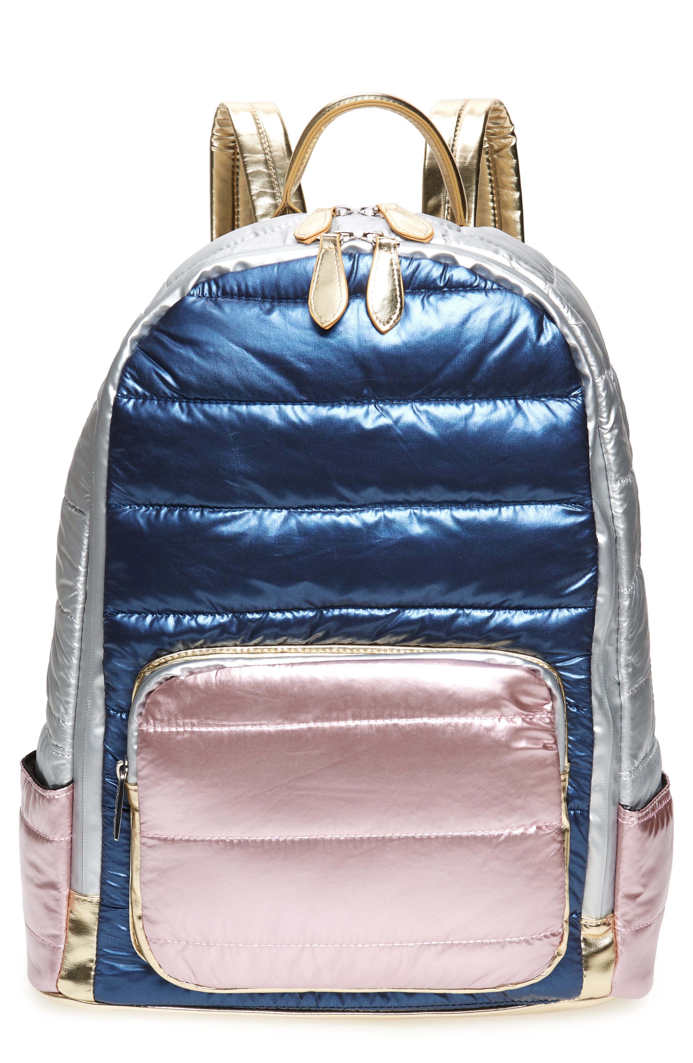 girls metallic backpack