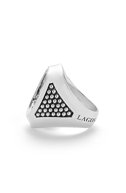 Shop Lagos Anthem Skull Wax Seal Signet Ring In Silver