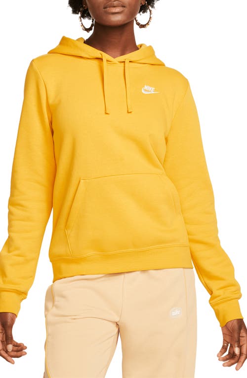 Nike Sportswear Club Fleece Hoodie in Yellow Ochre/White
