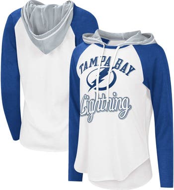 Starter G-III Sports by Carl Banks White/Blue Tampa Bay Lightning MVP Raglan Lightweight Hooded T-Shirt White,Blue