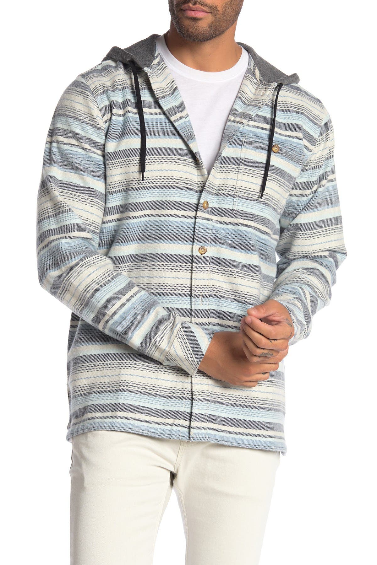 button up with hoodie