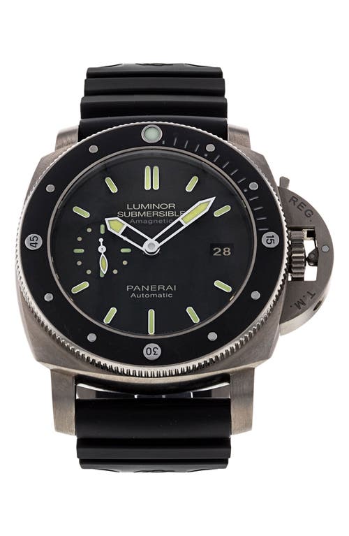Watchfinder & Co. Panerai Preowned Luminor Submersible Automatic Rubber Strap Watch, 47mm in Black at Nordstrom