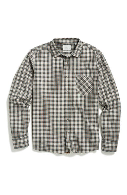 Billy Reid Regular Fit Plaid Flannel Button-Up Shirt Grey/Tan at Nordstrom,
