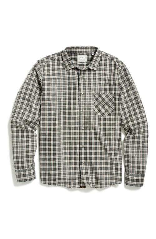 Billy Reid Regular Fit Plaid Flannel Button-up Shirt In Grey/tan