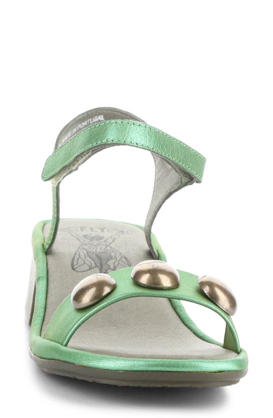 Fly London Exie Ankle Strap Sandal In Green Idra