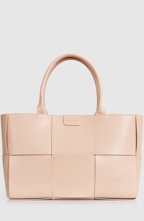 Belle & Bloom Long Way Home Woven Tote In Latte