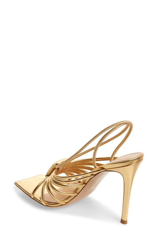 Shop Gianvito Rossi Metallic Cage Sandal In Mekong