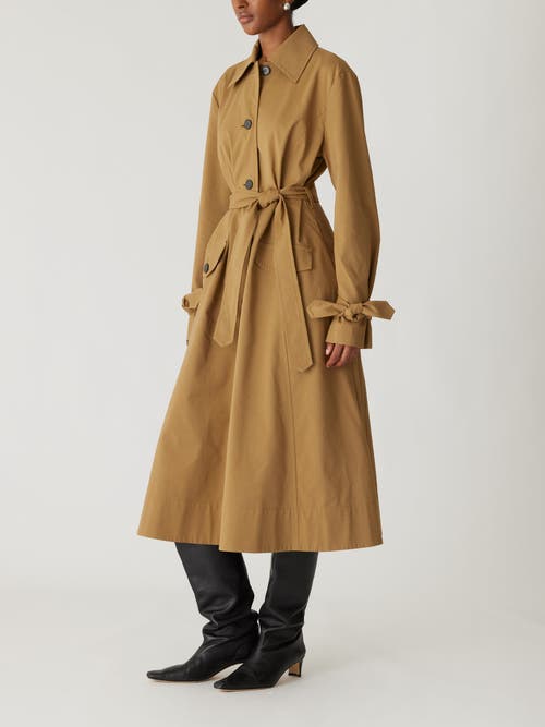 Rebecca Taylor Refined Sateen Trench Coat In Date