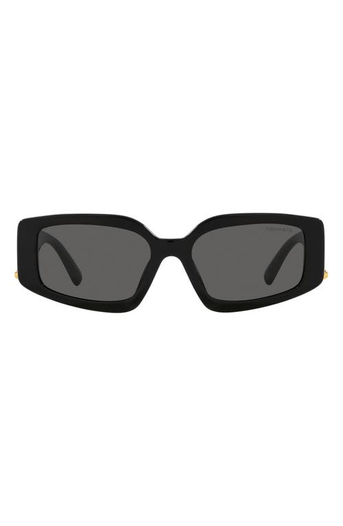Tiffany & Co. 54mm Rectangular Sunglasses in Black at Nordstrom