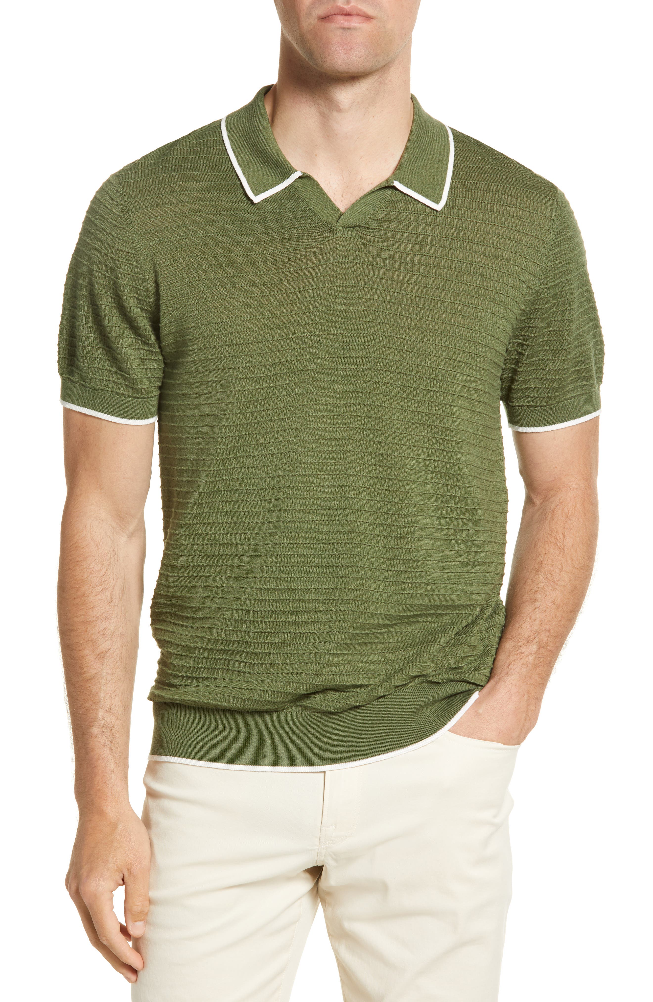 Ted Baker London Stafford Tipped Jacquard Polo | Nordstrom