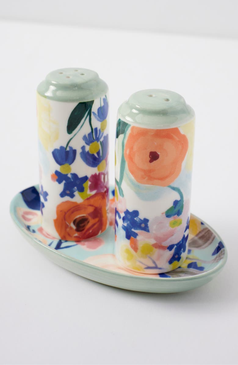 ANTHROPOLOGIE HOME Remi Salt & Pepper Shaker Set, Main, color, BLUE COMBO