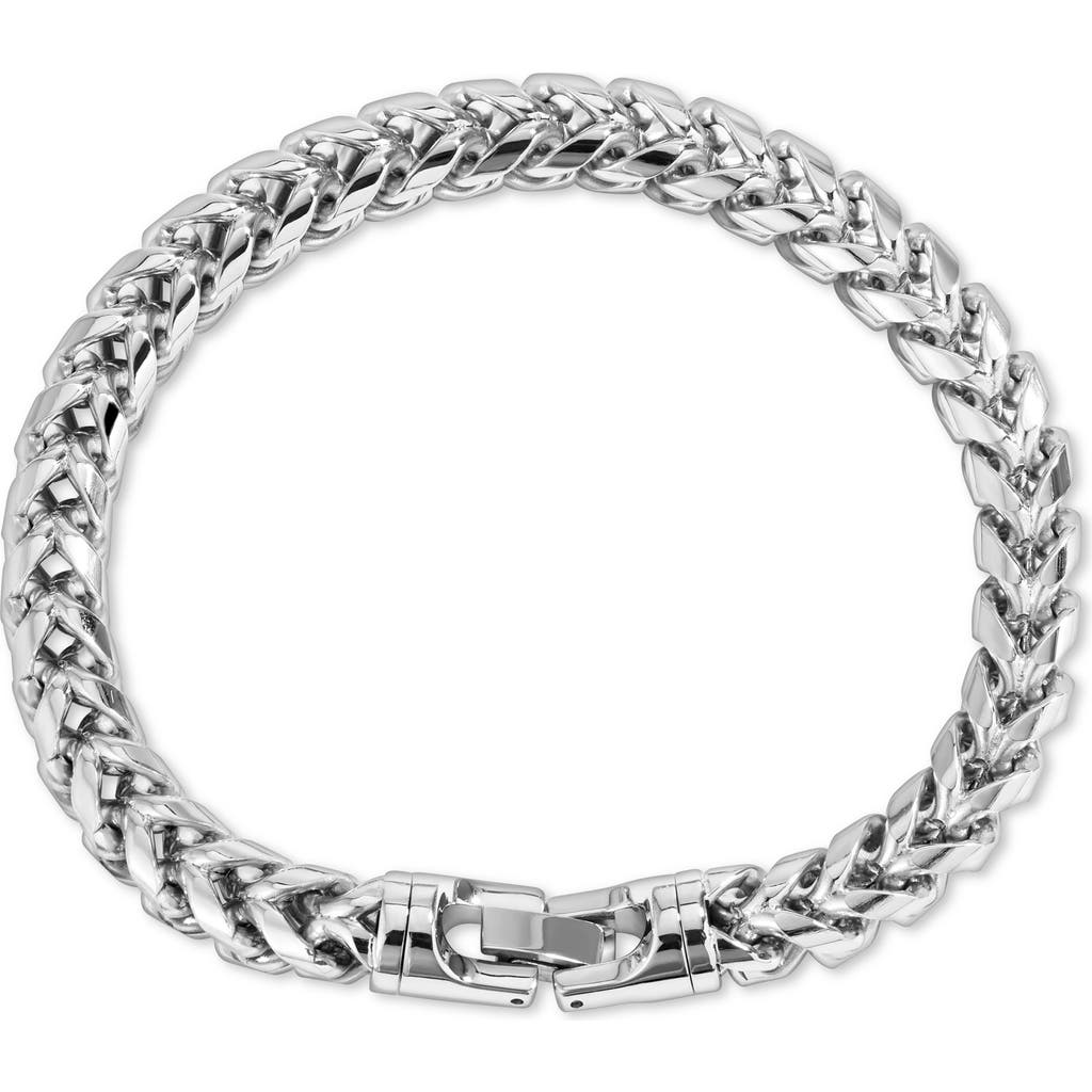 Eye Candy Los Angeles Kegan Rope Chain Bracelet In Silver