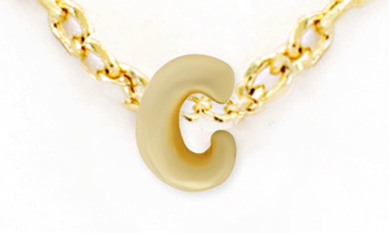 Shop Panacea Bubble Initial Necklace In Gold-c