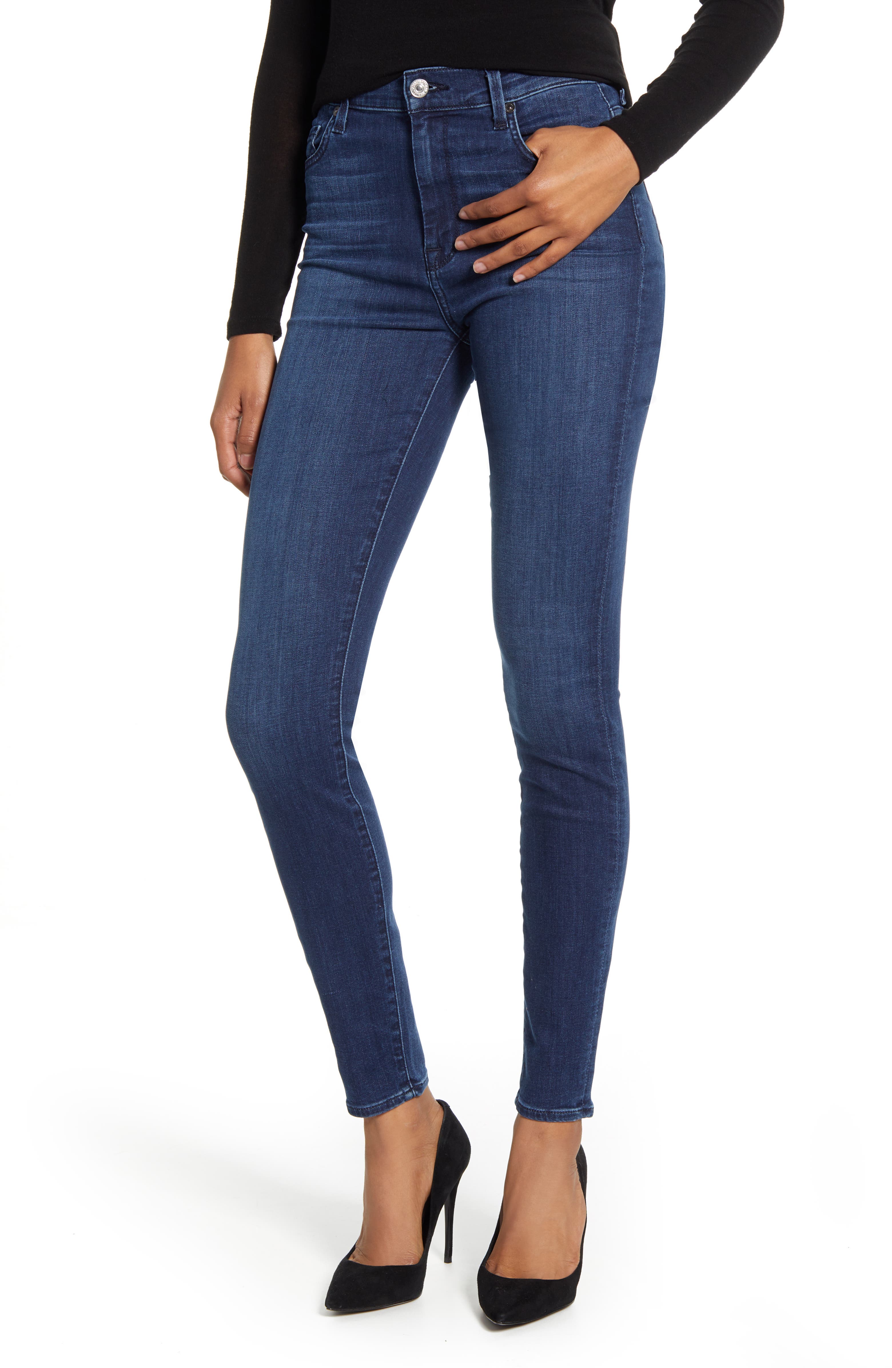 7 For All Mankind The High Waist Skinny Jeans (B Air Authentic Mistic ...