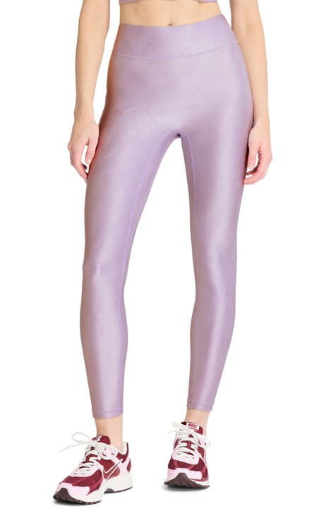 Purple & White Zig Zag - Purple Designer Leggings