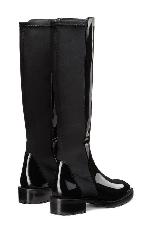 Shop Stuart Weitzman 5050 Knee High Lug Boot In Black