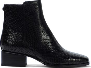 Snakeskin Embossed Bootie