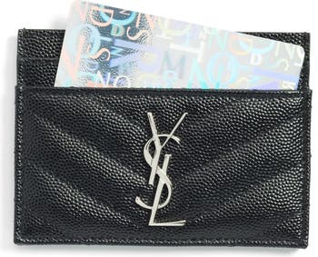 Saint Laurent YSL Metallic Leather Card Case