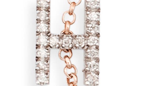 Meshmerise Diamond Initial Bezel Bracelet In Rose-h