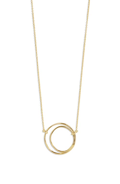 Layered Circle Pendant Necklace in Gold