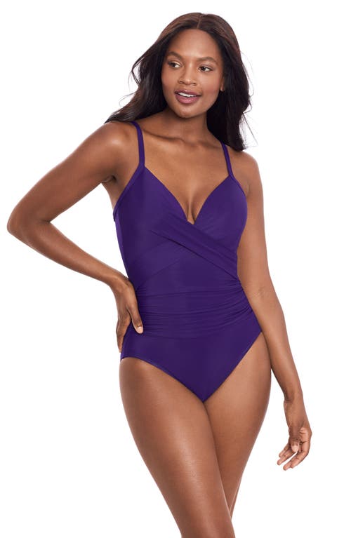 Shop Miraclesuit ® Captivate Rock Solid Strappy One-piece Swimsuit In Mulberry