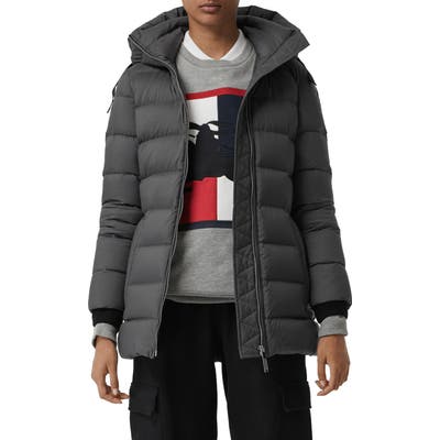 Burberry Limehouse Quilted Down Puffer Coat, Grey