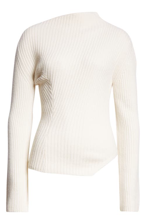 Shop Rohe Róhe Twisted Rib Wool Sweater In Off White