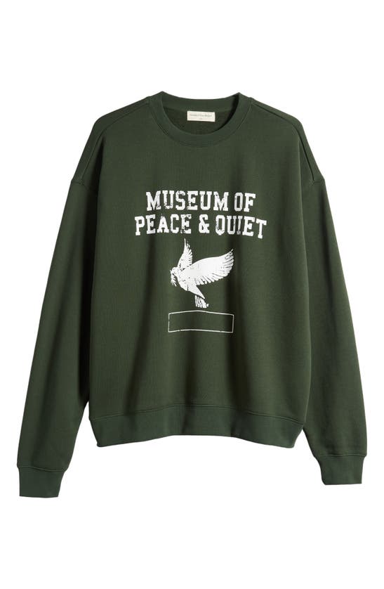 Shop Museum Of Peace And Quiet P.e. Crewneck Sweatshirt In Forest