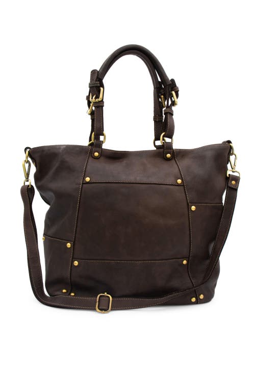 Bolsa Nova Nora Patchwork Tote In Chocolate