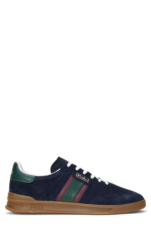 Shop Polo Ralph Lauren Aera Sneaker In Navy/wine/forest