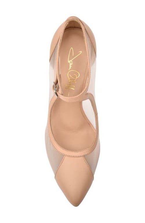 Joan Oloff Rebecca Mesh Pump In Beige Lux Nappa/mesh
