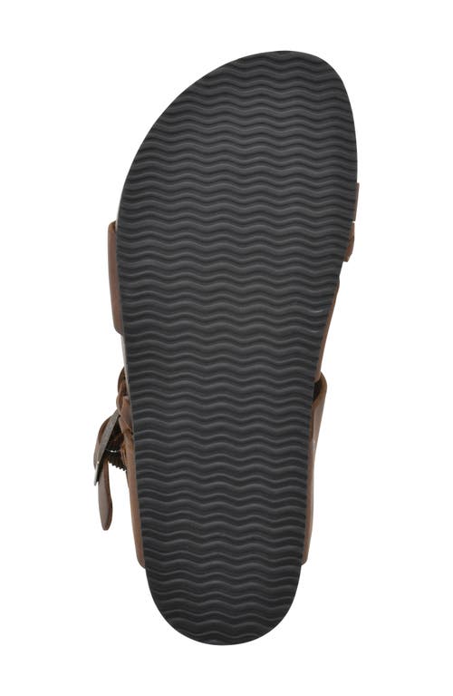 White Mountain Footwear Hazy Leather Footbed Sandal In Brown/leather