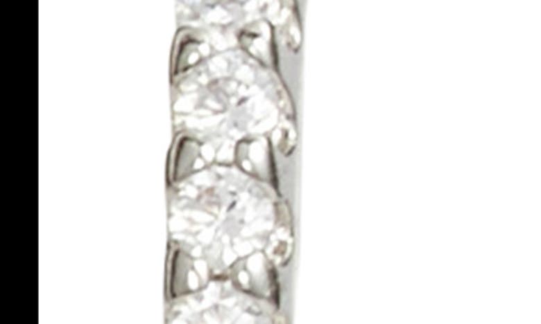 Nordstrom Pavé Huggie Hoop Earrings In Clear- Silver