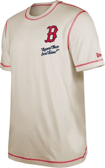 New Era Men's New Era Cream Boston Red Sox Team Split T-Shirt