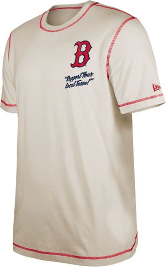 Men's New Era Cream Boston Red Sox Team Split T-Shirt Size: Small