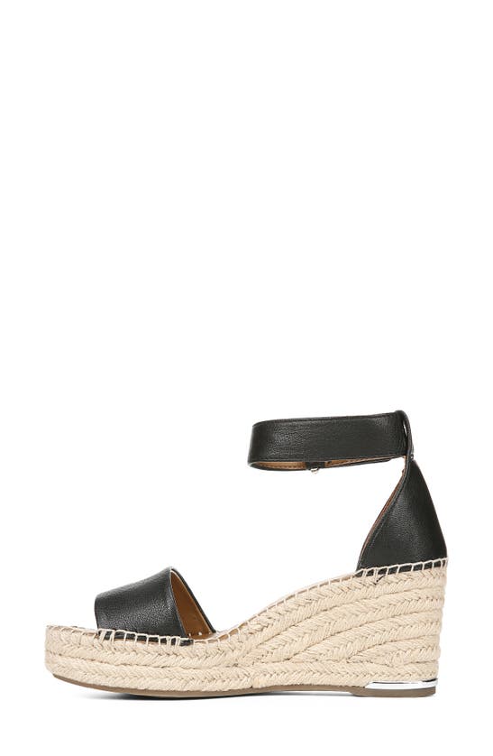 Shop Franco Sarto Clemens Ankle Strap Platform Wedge Sandal In Black Leather