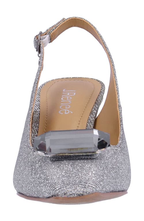 Shop J. Reneé Saskia Slingback Square Toe Pump In Pewter