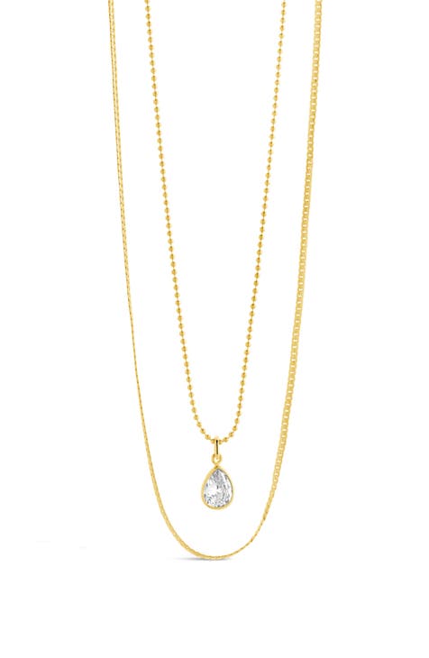 Phoebe CZ Layered Chain Necklace