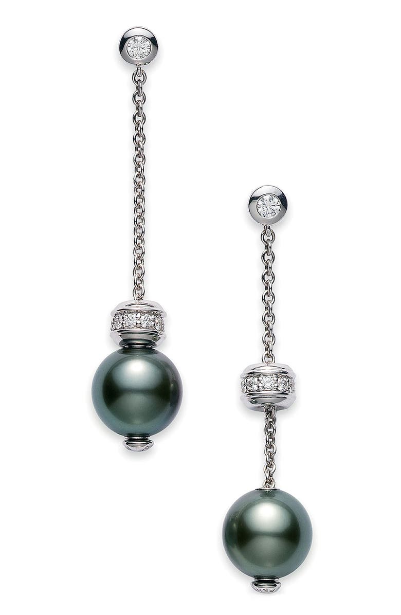 Mikimoto black pearl earrings Clearance
