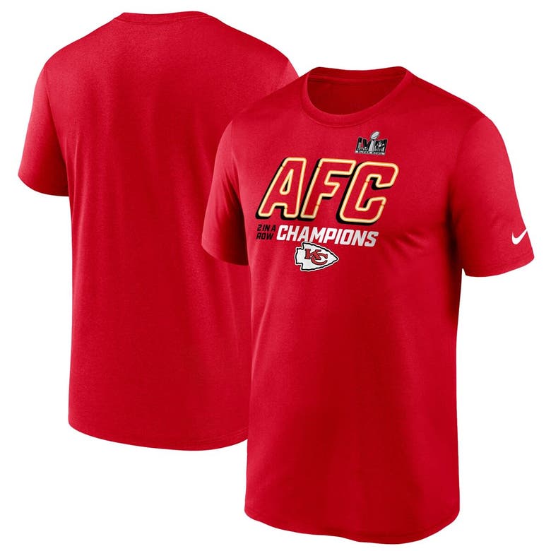 Shop Nike Red Kansas City Chiefs 2023 Afc Champions Iconic T-shirt