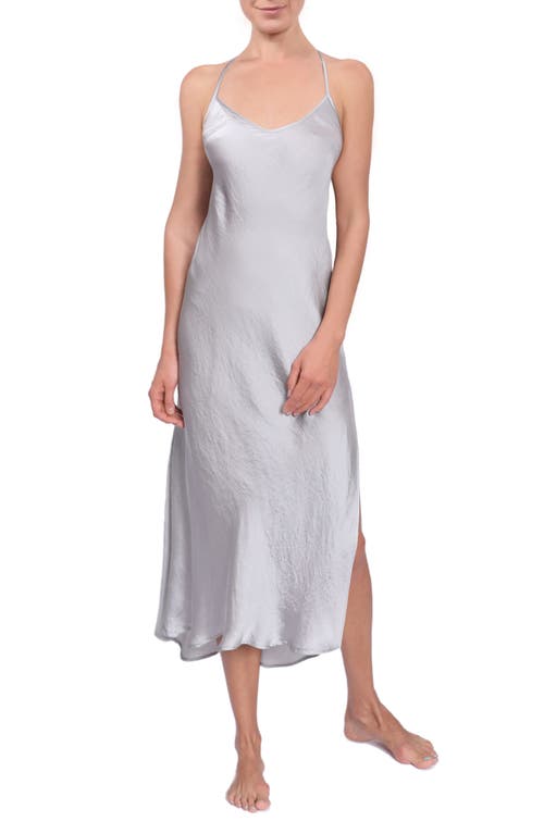 Everyday Ritual Sloan T-Back Slipdress Oyster Grey at Nordstrom,