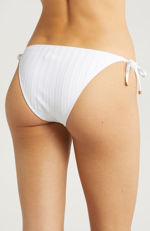 Shop Vitamin A ® Elle Side Tie Bikini Bottoms In White Super Rib